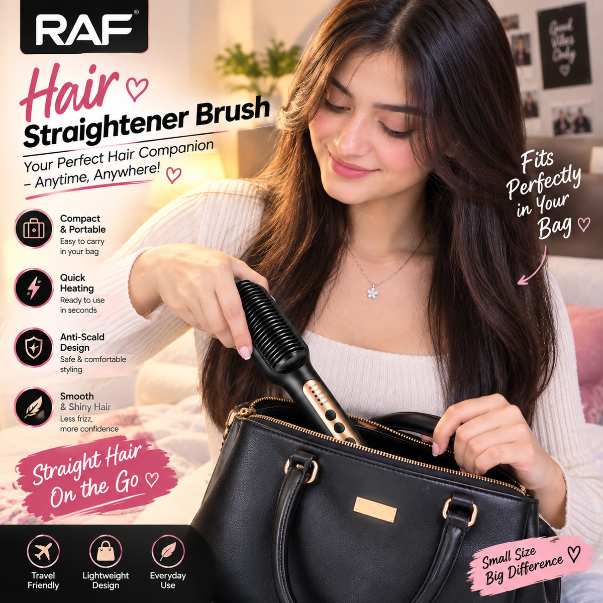 Hair Straightener Brush
